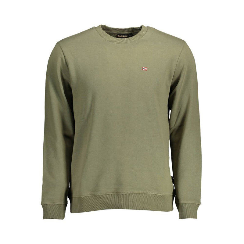 Napapijri Green Cotton Men Sweater - Sustainable Style