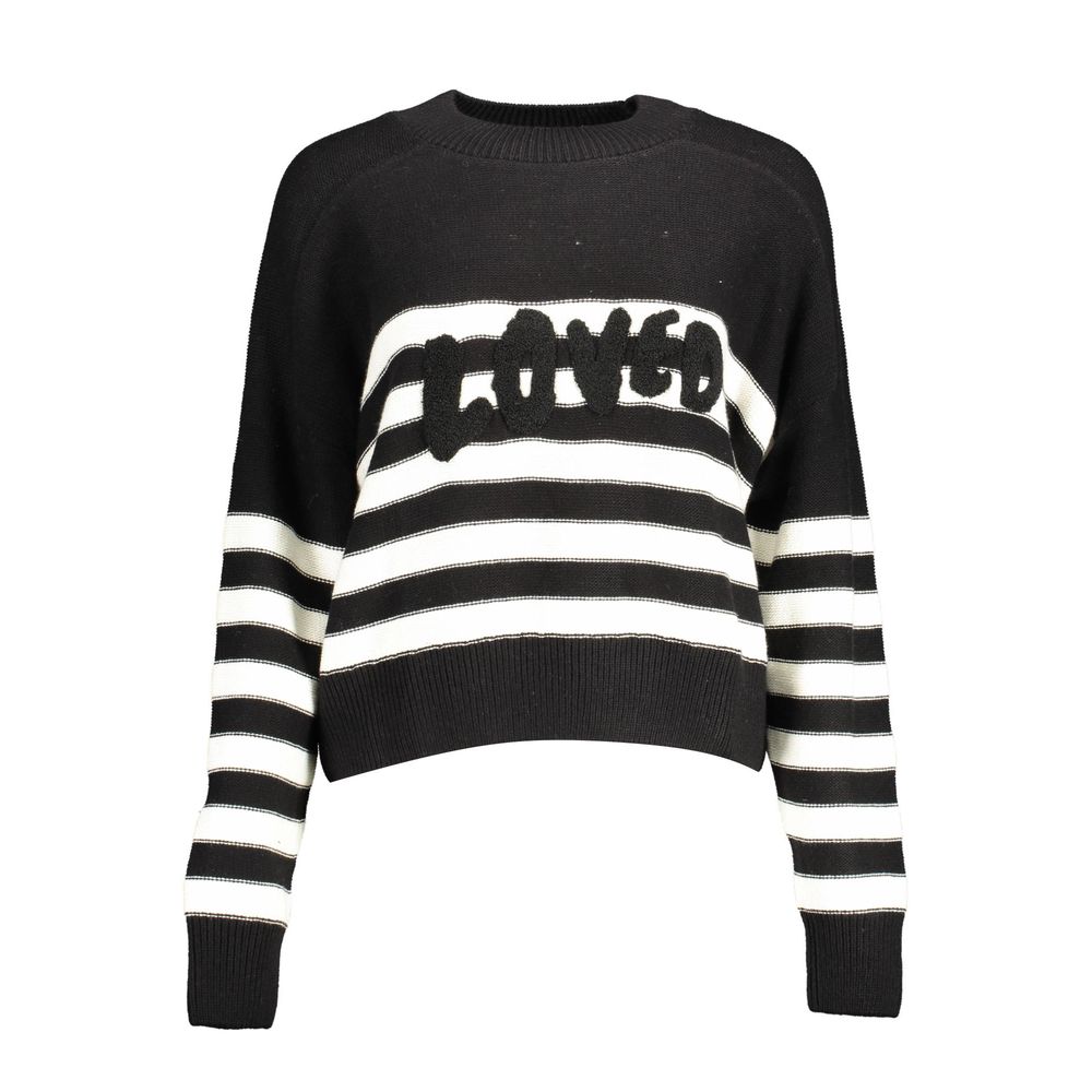 Desigual Black Cotton Sweater - Élégance et Confort
