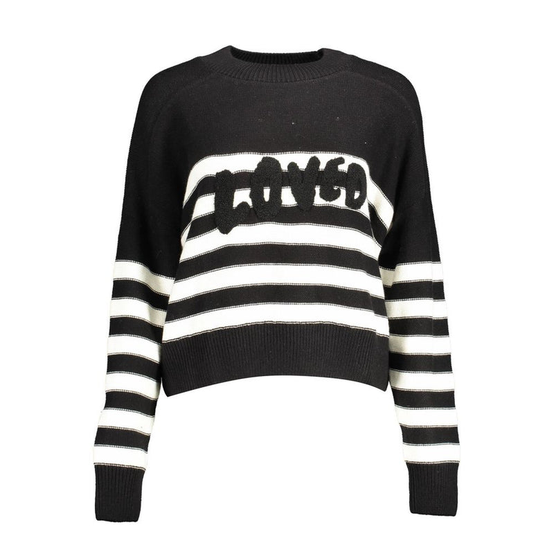 Desigual Black Cotton Sweater - Élégance et Confort