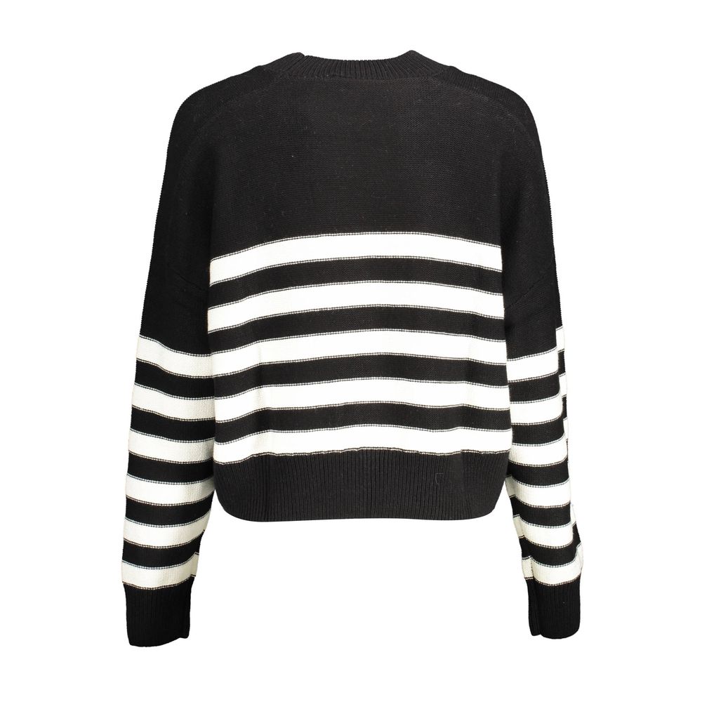 Desigual Black Cotton Sweater - Élégance et Confort