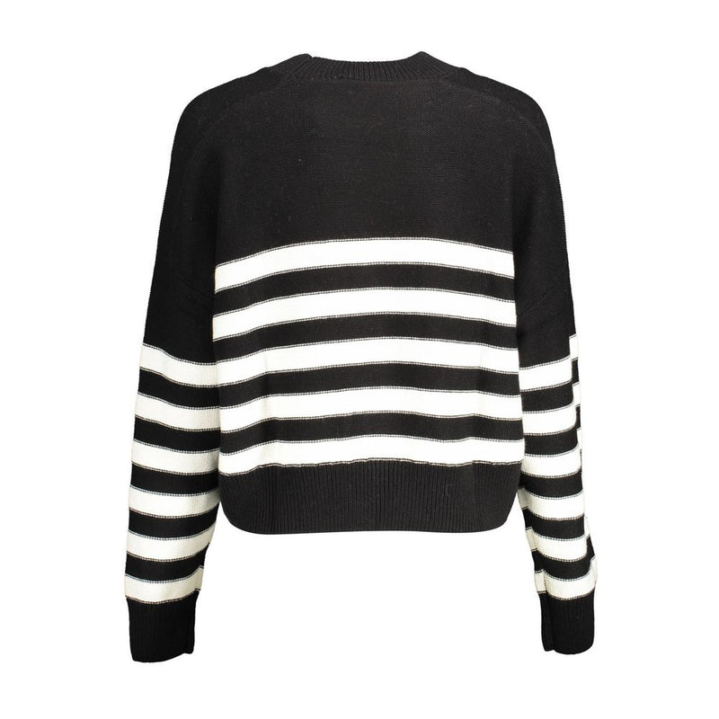 Desigual Black Cotton Sweater - Élégance et Confort