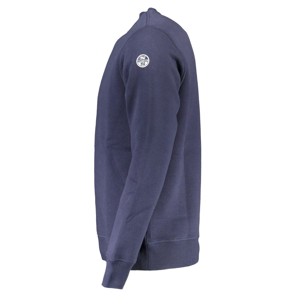 North Sails Blue Cotton Men Sweater - Stylish Comfort
