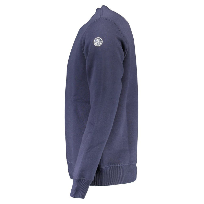 North Sails Blue Cotton Men Sweater - Stylish Comfort