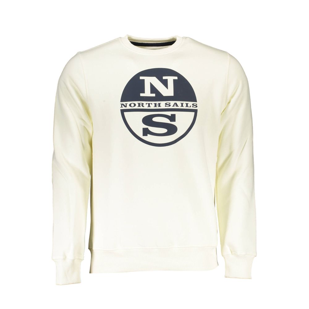 North Sails White Cotton Men Sweater - Stylish Comfort