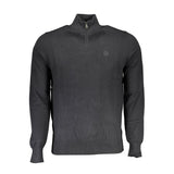 North Sails Black Cotton Sweater - Men's Half Zip