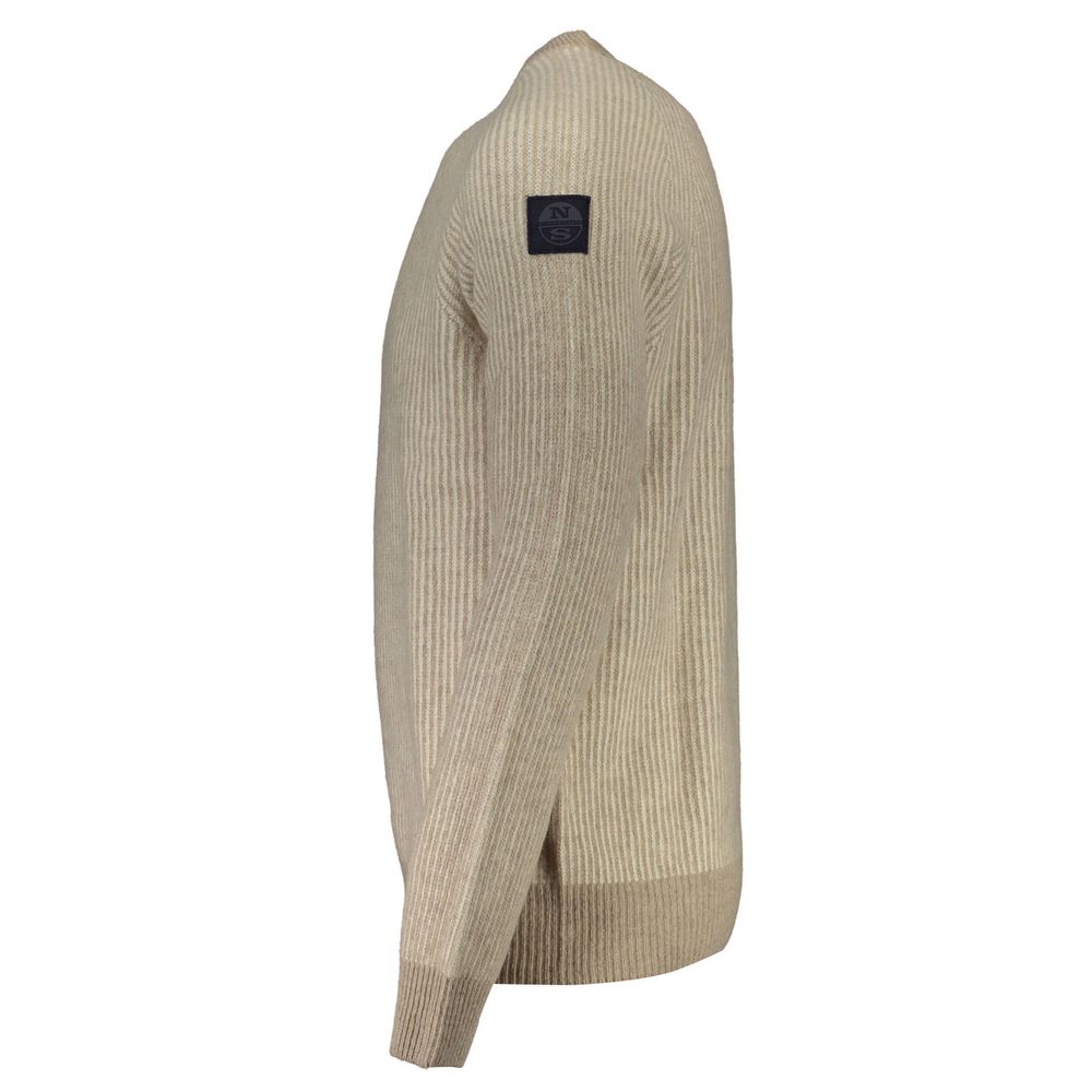 North Sails Beige Wool Sweater - Eco-Friendly Comfort