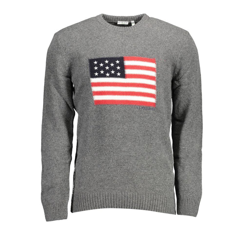 US POLO ASSN. Grijze wollen trui