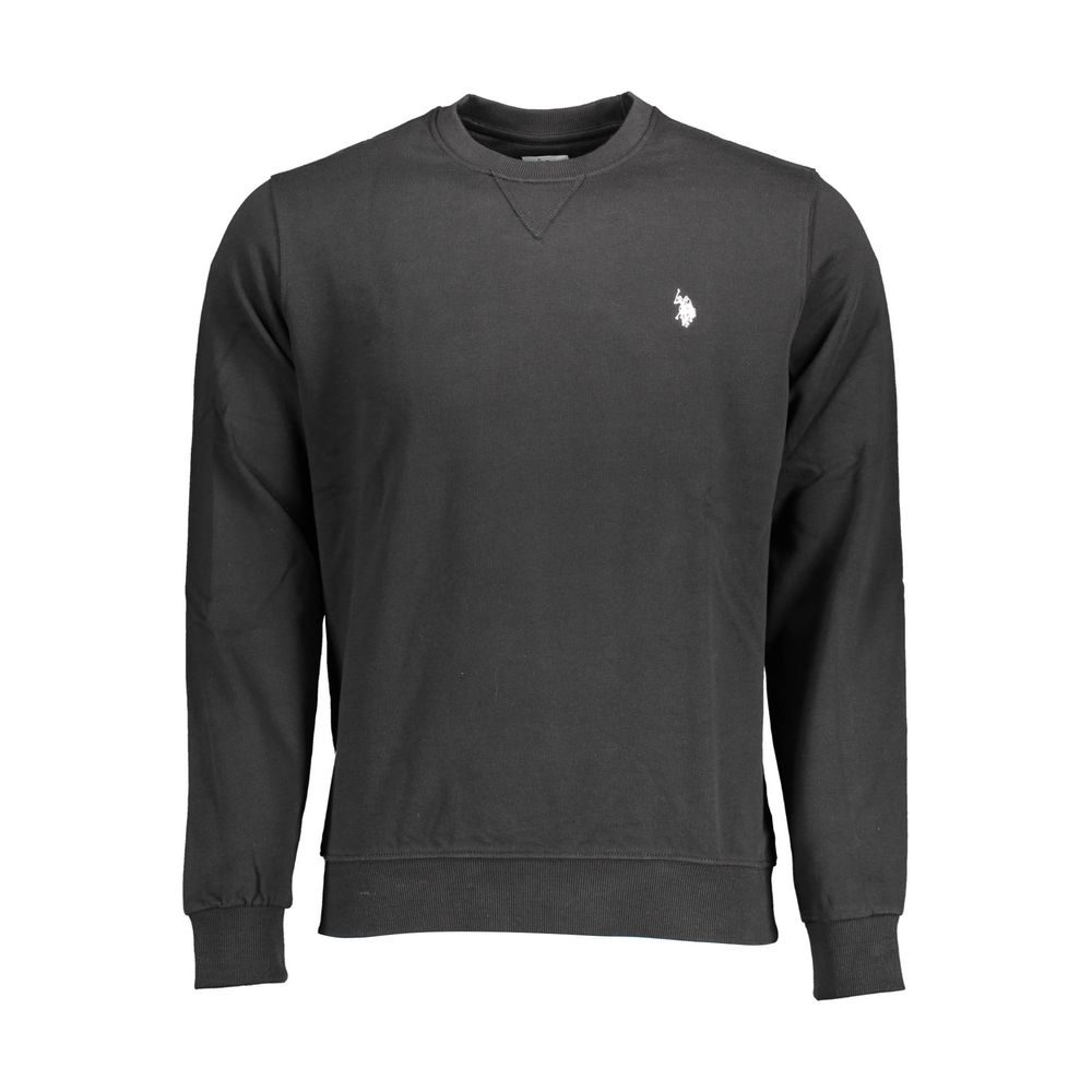 U.S. POLO ASSN. Black Cotton Men Sweater - Timeless Style
