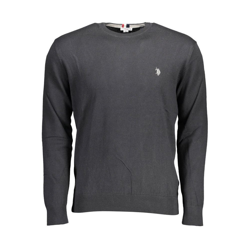 U.S. POLO ASSN. Black Cotton Sweater - Casual Elegance