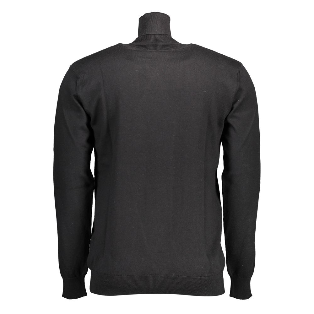 U.S. POLO ASSN. Black Cotton Sweater - Turtleneck Design