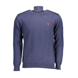U.S. POLO ASSN. Blue Cotton Sweater - Turtleneck Design