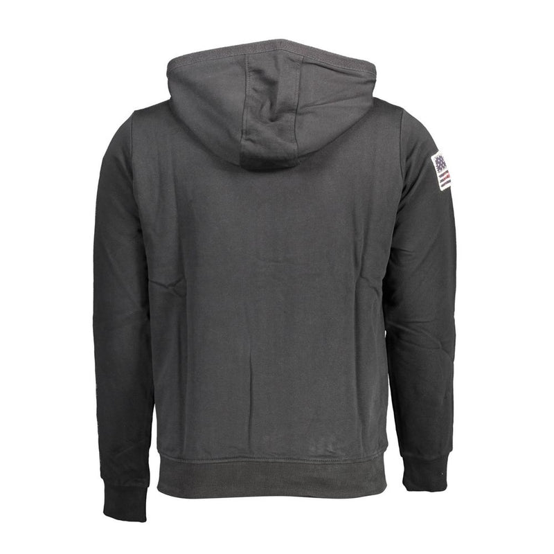 US POLO ASSN. Zwarte katoenen herensweater