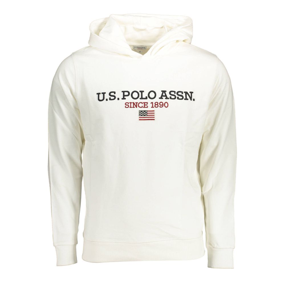 U.S. POLO ASSN. Sweatshirt à Capuche en Coton Blanc pour Homme