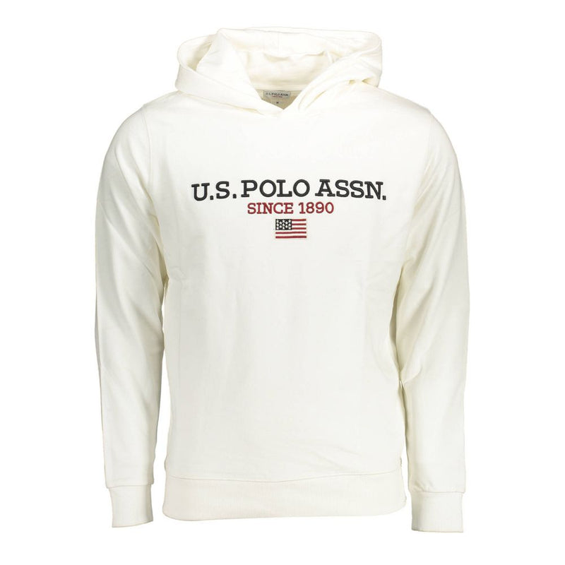 U.S. POLO ASSN. Sweatshirt à Capuche en Coton Blanc pour Homme
