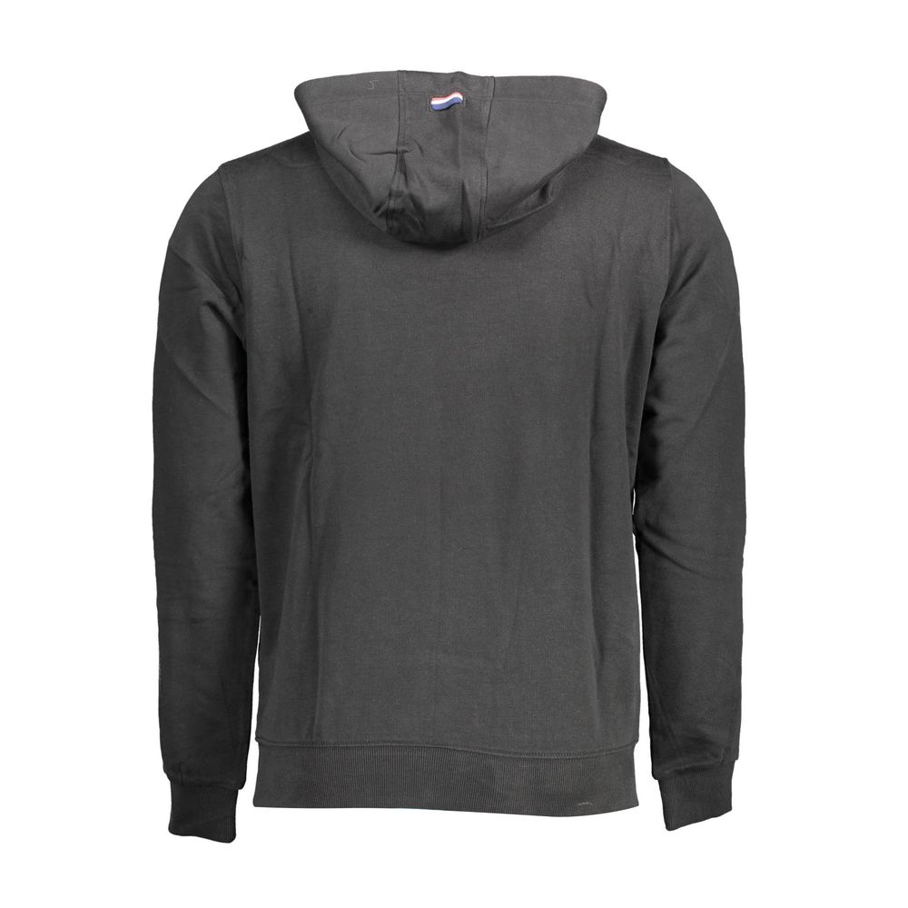 U.S. POLO ASSN. Black Cotton Men Sweater with Hood
