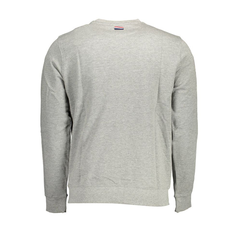 US POLO ASSN. Grijze katoenen herensweater