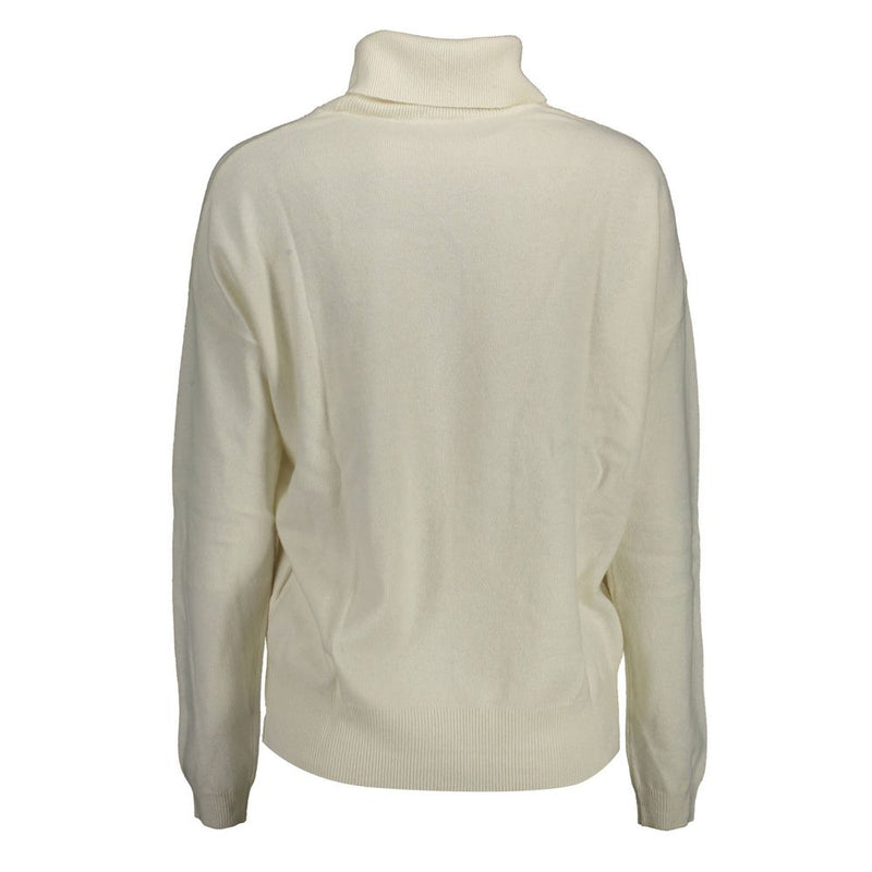 U.S. POLO ASSN. White Wool Sweater with Turtleneck - Stylish Comfort