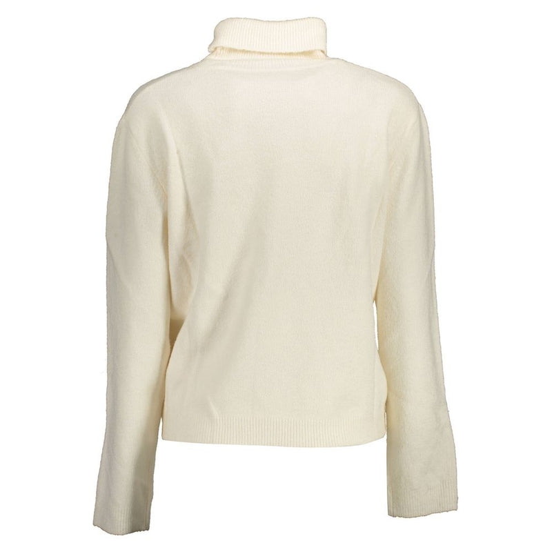 U.S. POLO ASSN. White Nylon Sweater with Turtleneck
