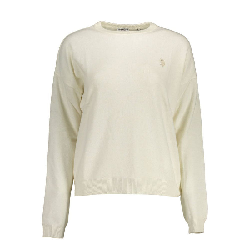 U.S. POLO ASSN. White Wool Sweater - Stylish Comfort for Women