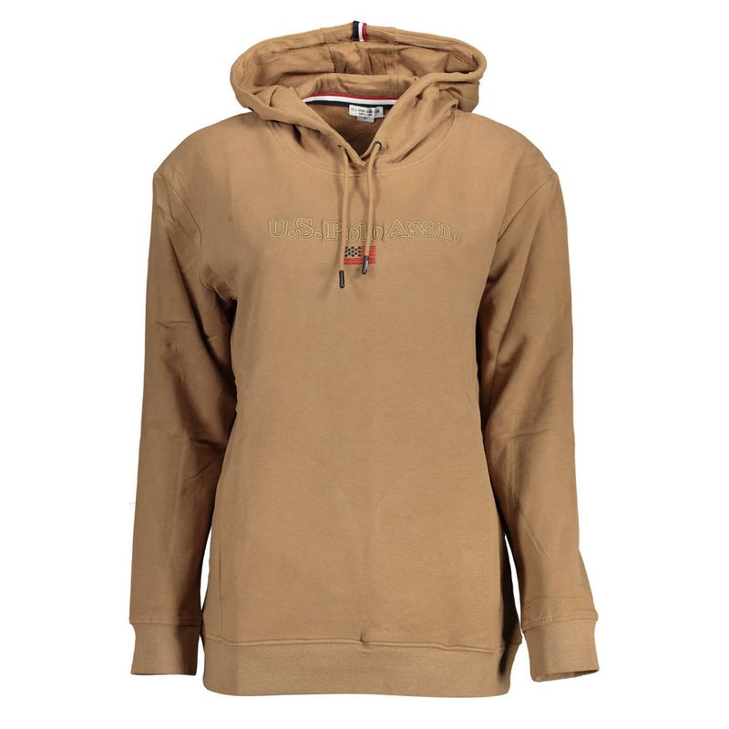 U.S. POLO ASSN. Brown Cotton Women Sweater - Sporty Elegance