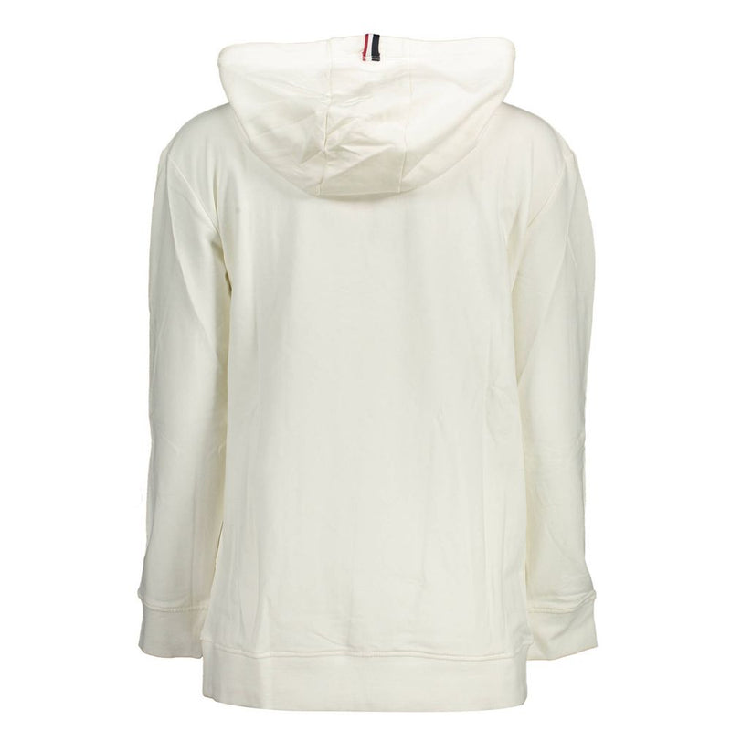 U.S. POLO ASSN. Hoodie Femme Blanc en Coton avec Poches