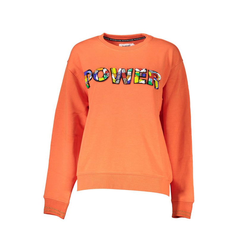 Desigual Orange Cotton Women Sweater - Unleash Your Style