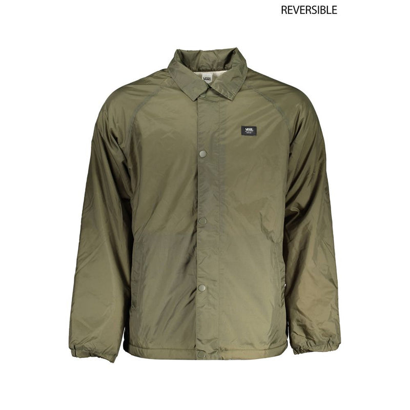 Vans Green Nylon Men Jacket - Réversible et Étanche