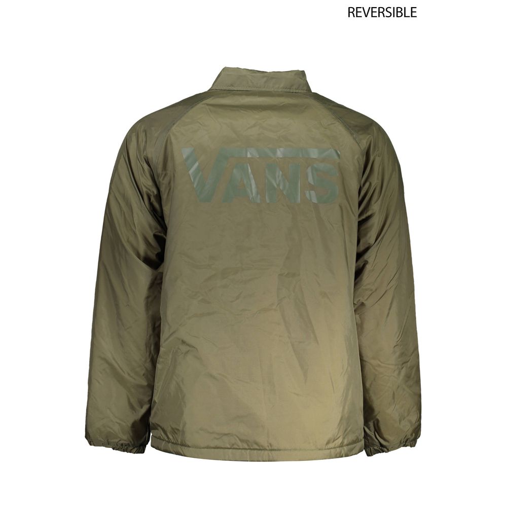 Vans Green Nylon Men Jacket - Réversible et Étanche
