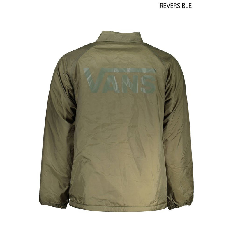 Vans Green Nylon Men Jacket - Réversible et Étanche