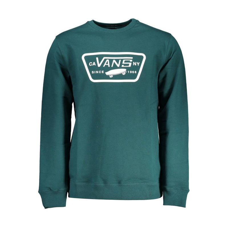 Vans groene katoenen herensweater