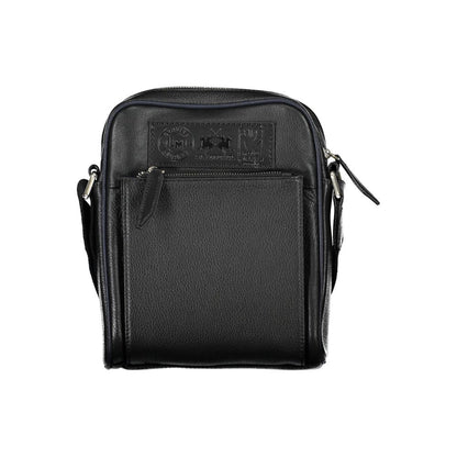 Sac à bandoulière en cuir noir La Martina