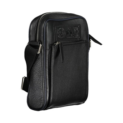 Sac à bandoulière en cuir noir La Martina