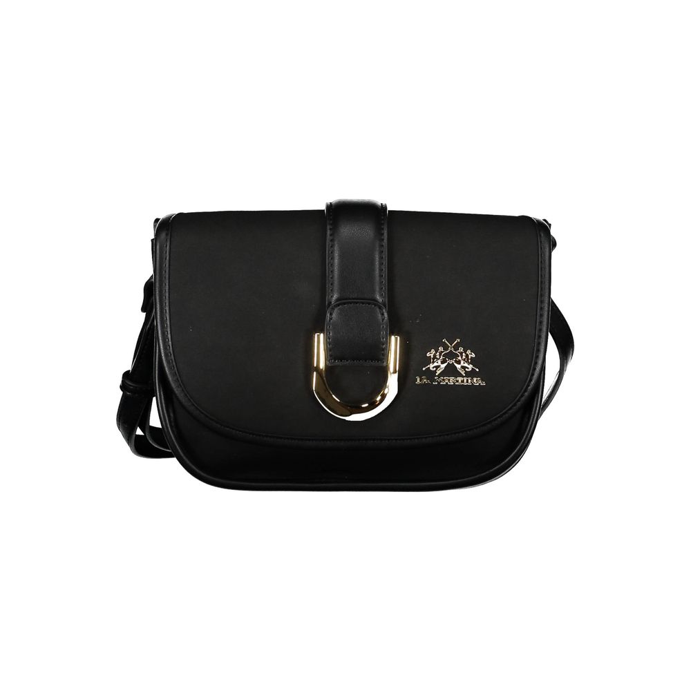 La Martina Black Polyethylene Handbag - Stylish & Functional