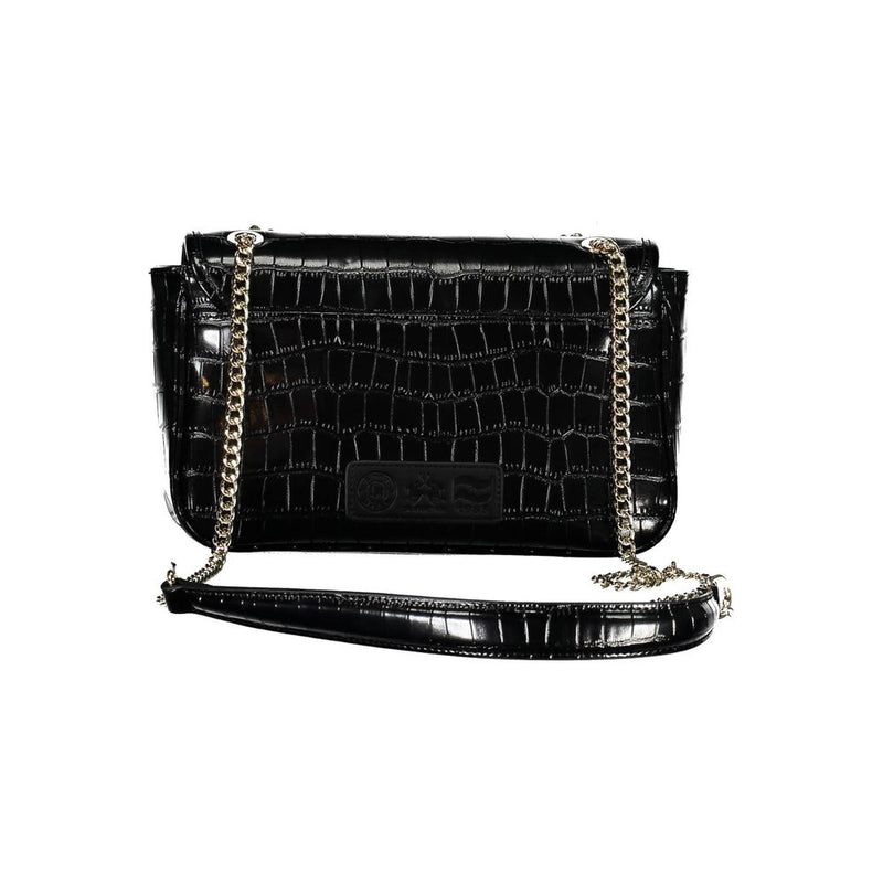 La Martina Black Polyethylene Handbag - Élégante et Fonctionnelle