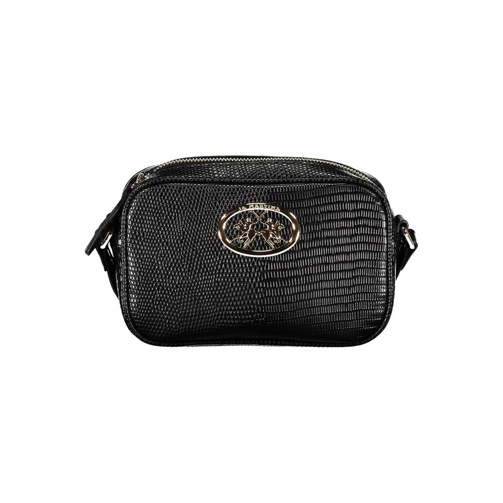 La Martina Black Polyethylene Handbag - Chic & Durable