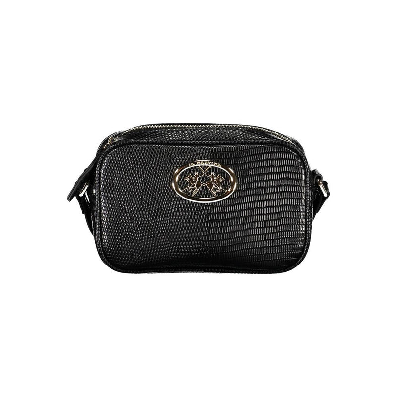 La Martina Black Polyethylene Handbag - Chic & Durable