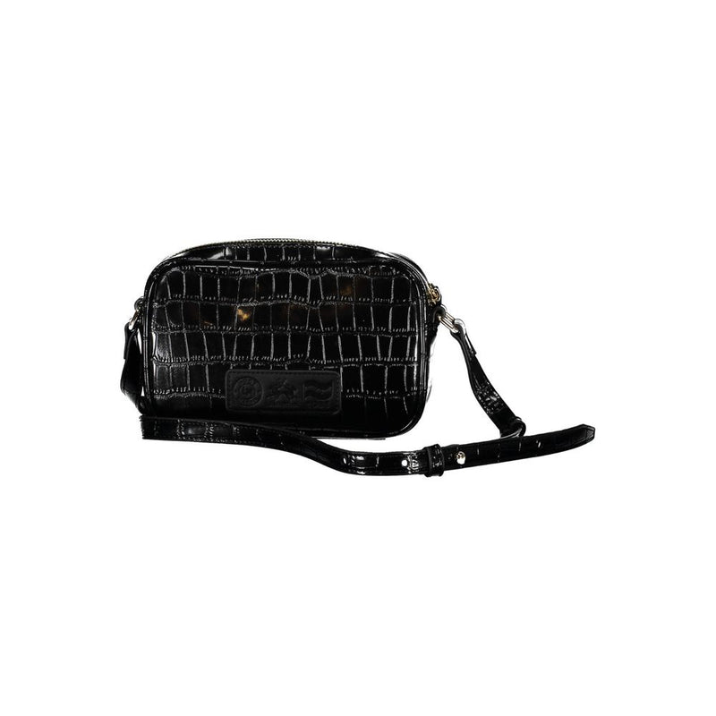 La Martina Black Polyethylene Handbag - Élégante et Fonctionnelle