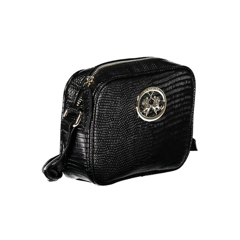 La Martina Black Polyethylene Handbag - Chic & Durable