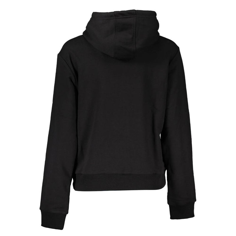 Cavalli Class Sweatshirt Noir en Coton avec Capuche
