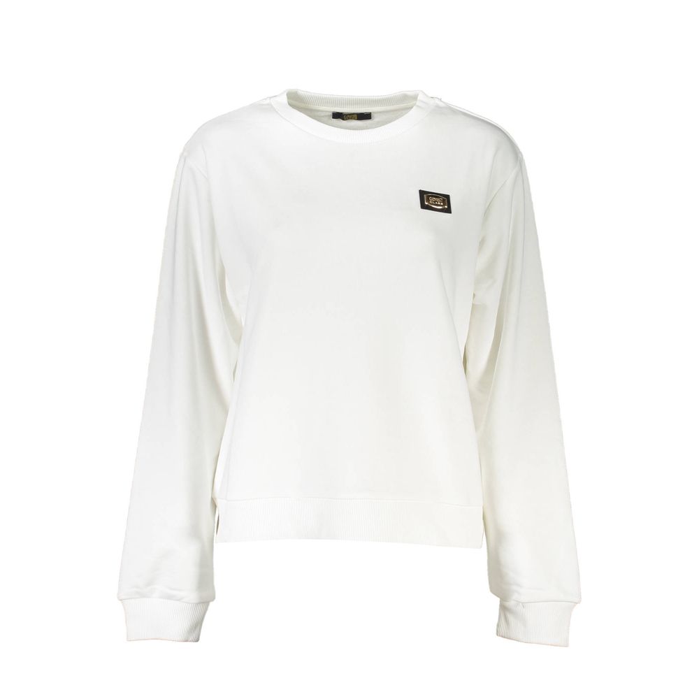 Cavalli Class White Cotton Women Sweater - Luxurious Comfort