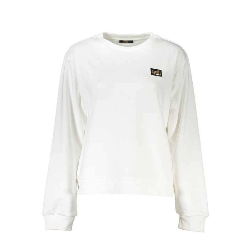 Cavalli Class White Cotton Women Sweater - Luxurious Comfort