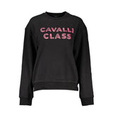 Cavalli Class Black Cotton Women Sweater - Élégance et Confort