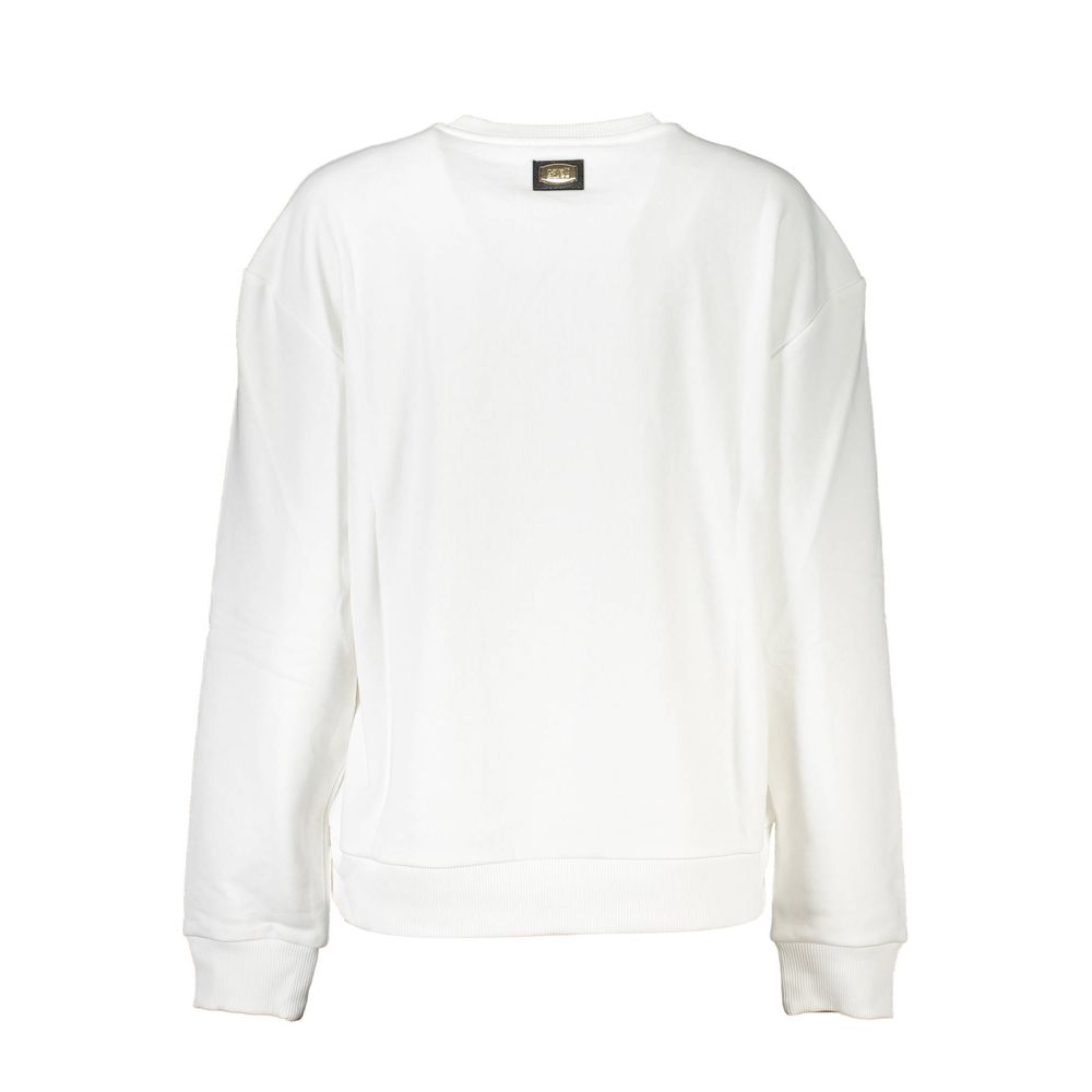 Cavalli Class White Cotton Women Sweater - Stylish Luxury