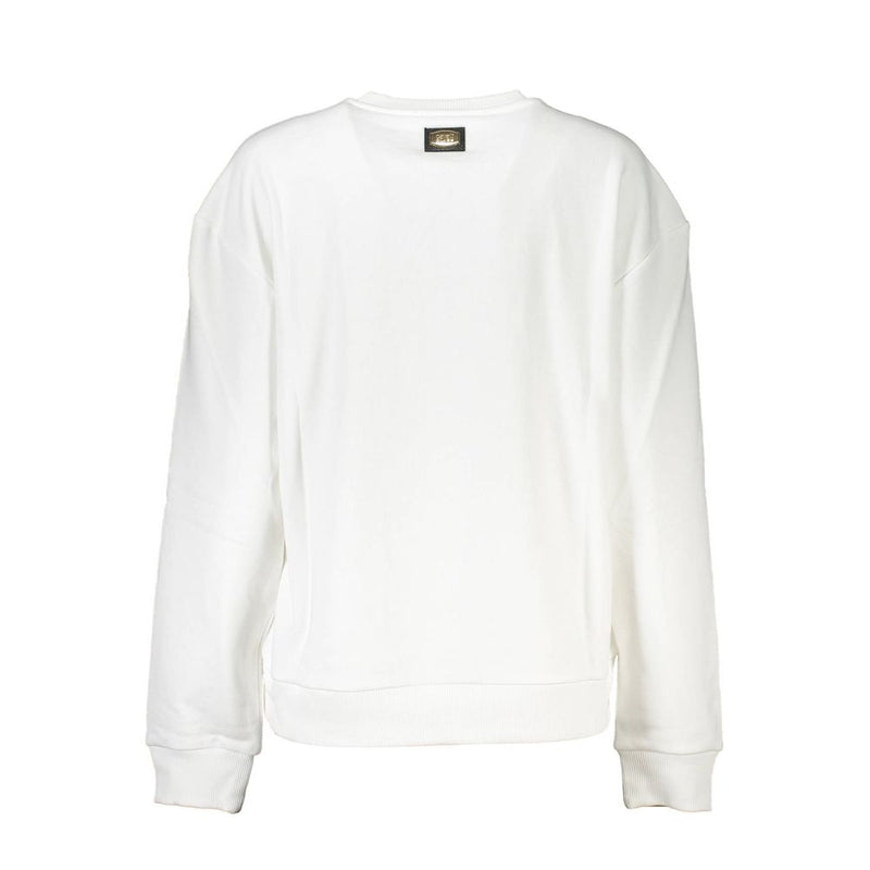 Cavalli Class White Cotton Women Sweater - Stylish Luxury