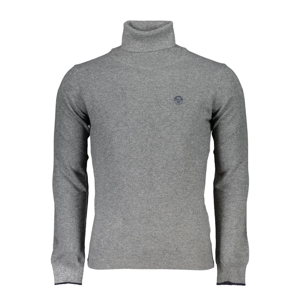 North Sails Gray Fabric Sweater - Turtleneck Design