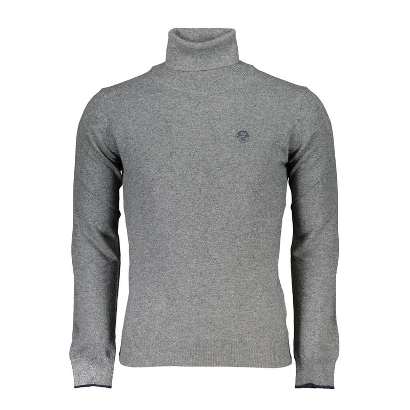North Sails Gray Fabric Sweater - Turtleneck Design