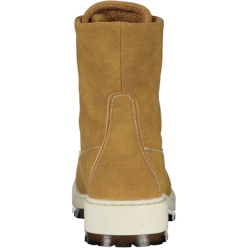 U.S. POLO ASSN. Brown Polyester Women Boot - Lace-Up Style