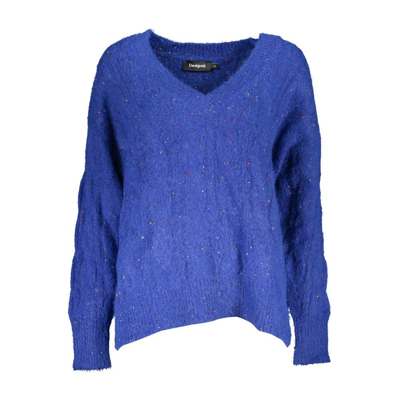 Desigual Blue Polyester Sweater - Stylish and Comfortable