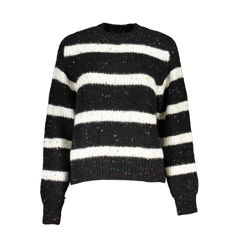 Desigual Black Polyester Sweater - Chic Turtleneck Style