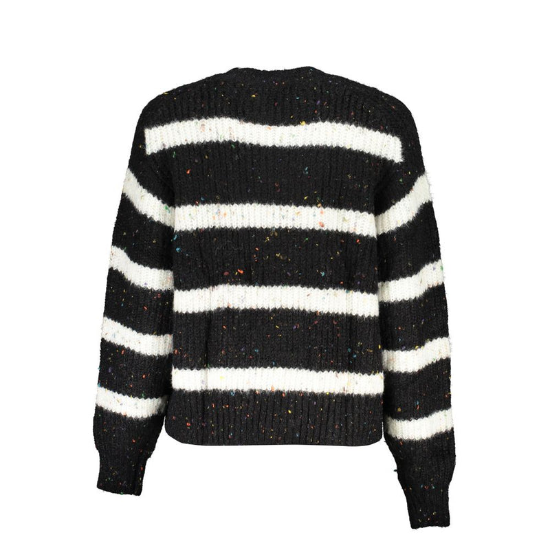Desigual Black Polyester Sweater - Chic Turtleneck Style